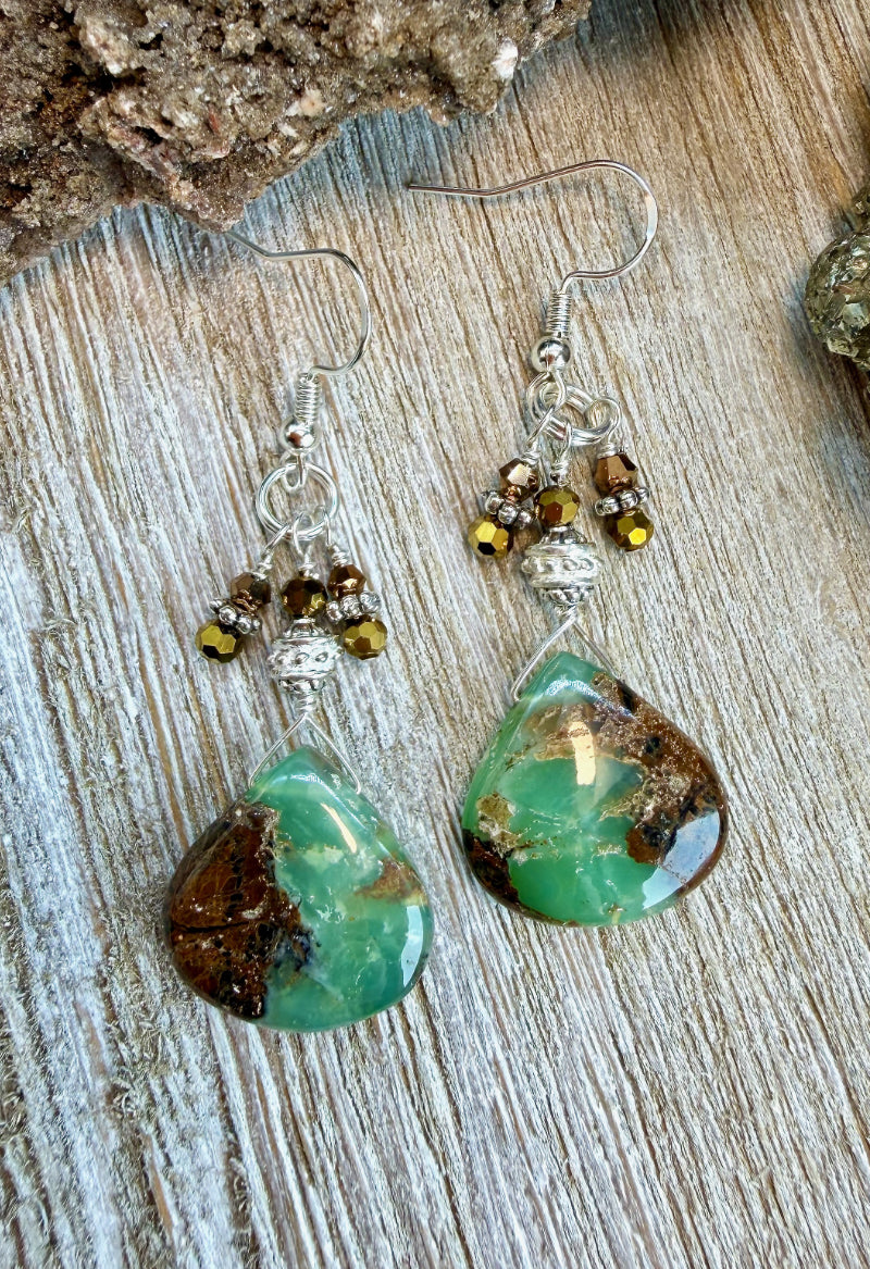 Boulder Chrysoprase Earrings