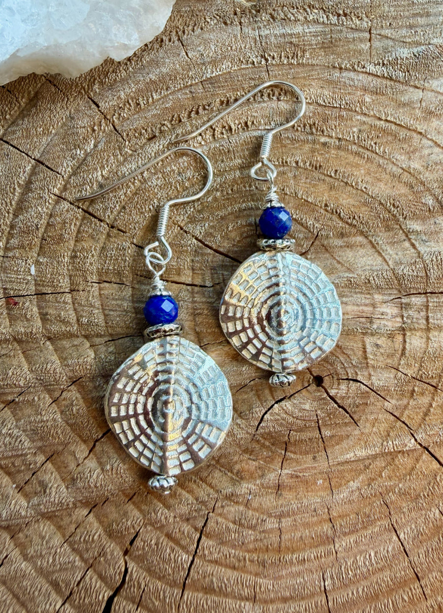 Sterling And Lapis Earring