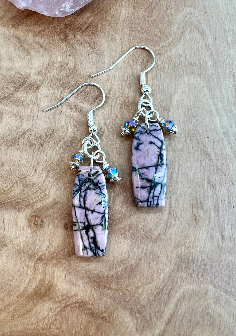 Rhodonite For Rhonda Earrings