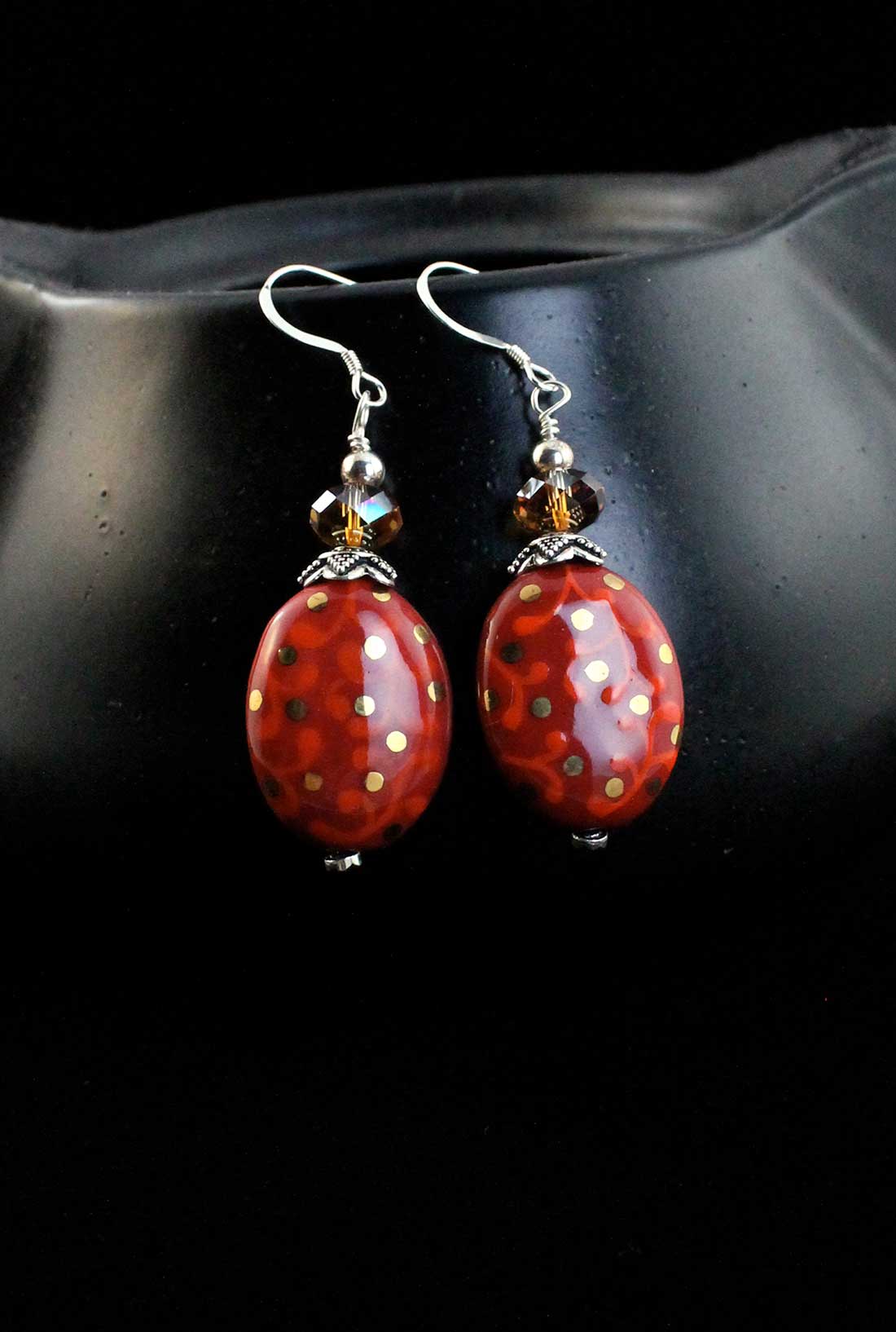 The Red Faberge Earrings