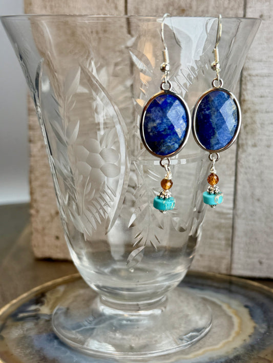 Lapis Loving Earring
