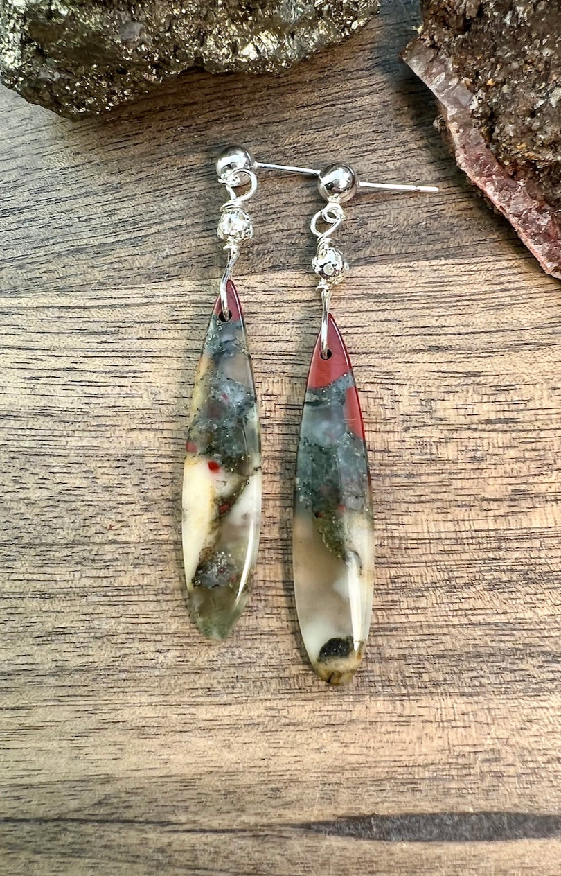 African Bloodstone Earring