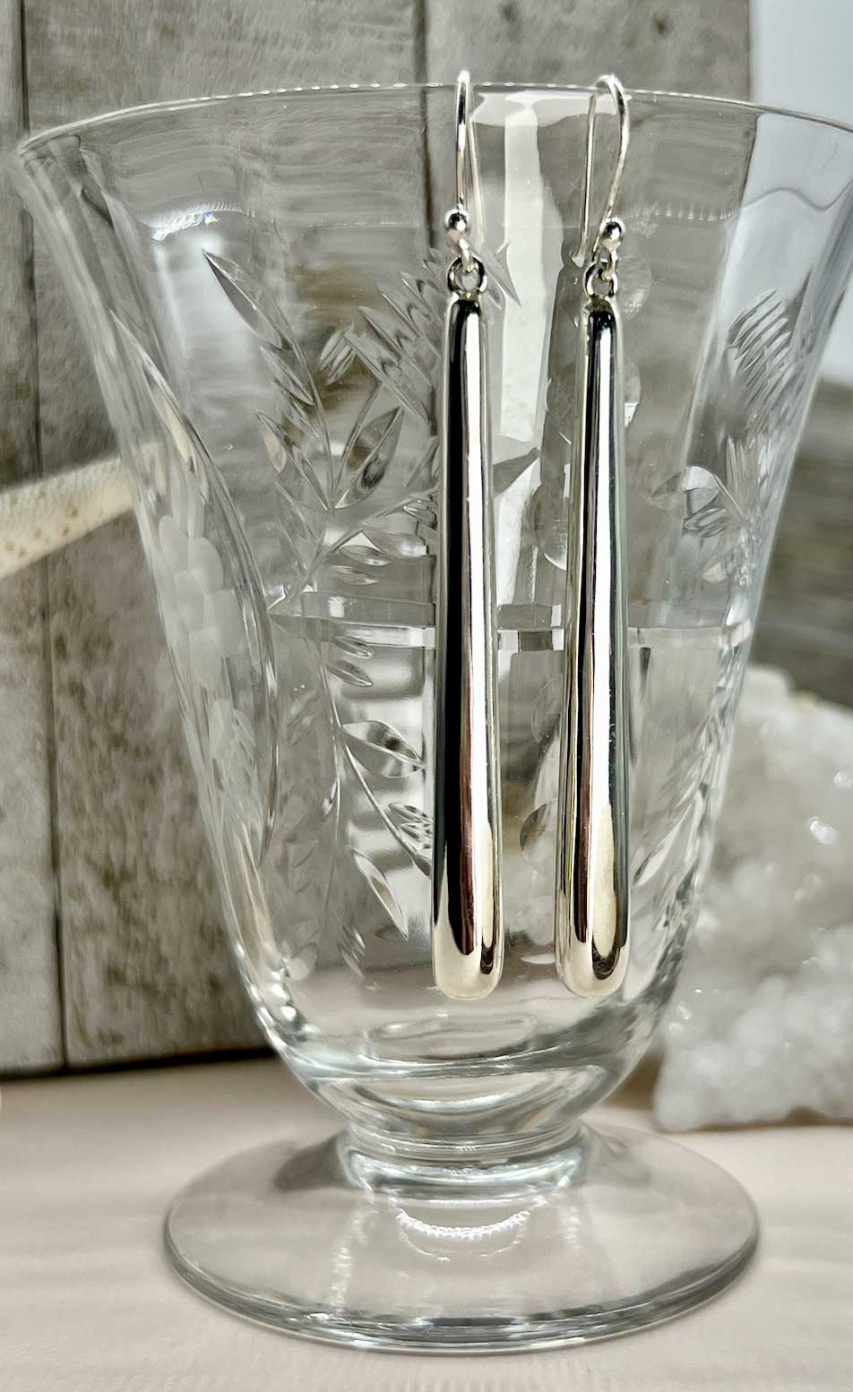 Sterling Modern Drop Earrings