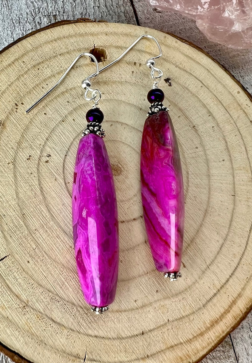 Fuchsia Fashion Earrings