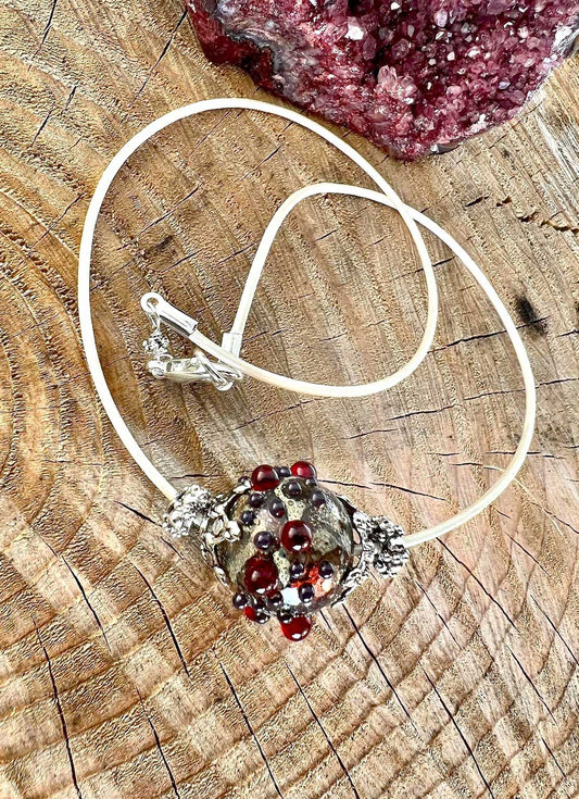 Snow Covered Cherries Necklace