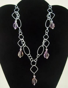 Amethyst Drop Necklace Image