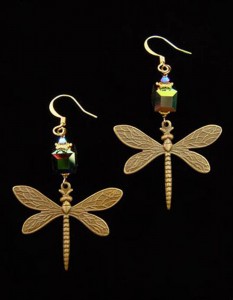 Bronze Dragonfly Earrings Image