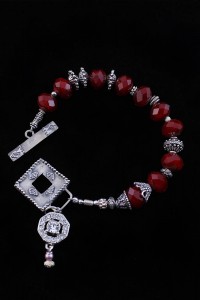 Rhinestone Red Bracelet Image