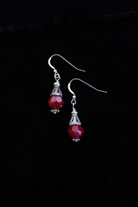 Ruby Red Earrings