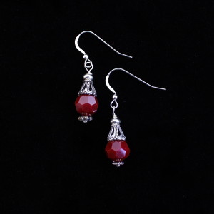 Ruby Red Earrings