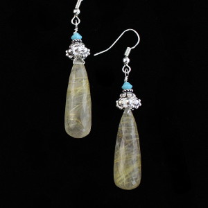 Rutilated Quartz Earring