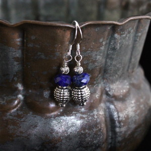 Lapis And Sterling Silver Earring