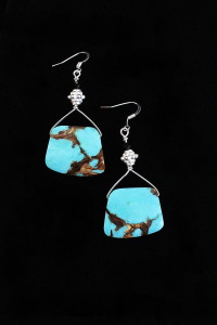 Bronzed Turquoise Earrings