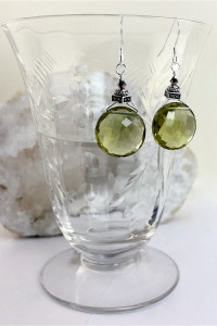 Olive Quartz Earrings