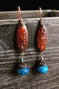 Agate Copper Dust Earrings