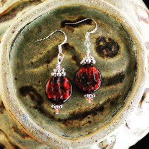 Cranberry Red Earrings