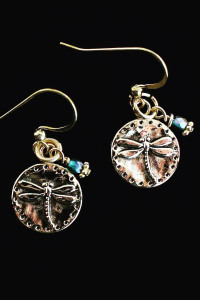 Dragonfly Coin Earring