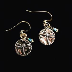 Dragonfly Coin Earring