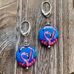 Pink Flamingo Earring