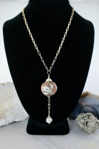 Classy Glass Y Necklace