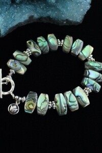 Abalone and Lotus Bracelet