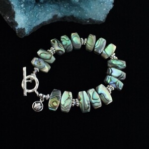 Abalone and Lotus Bracelet