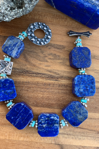 Lapis And Sterling Bracelet