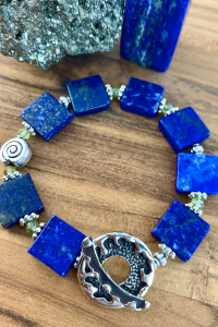 Bronze and Lapis Bracelet