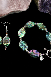 Abalone Bracelet and Earrings