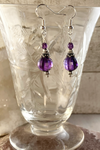 Simple Amethyst Earring