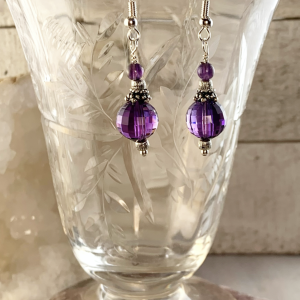 Simple Amethyst Earring