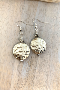 Silver Round Earrings