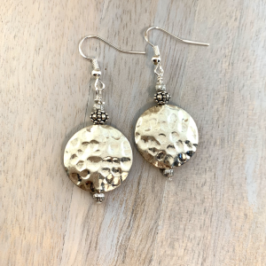 Silver Round Earrings