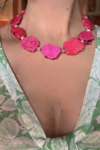 Pink Poppies Necklace