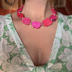 Pink Poppies Necklace