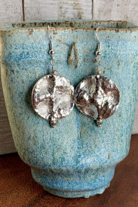 Hammered Sterling Earring