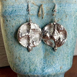 Hammered Sterling Earring