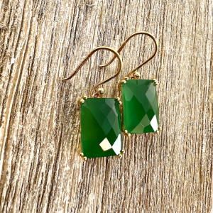 Green Onyx Earring