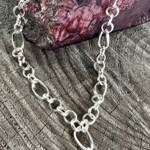 Sterling Anklet With Garnets