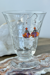 Glass Flower Earrings