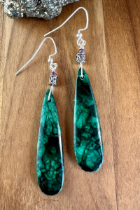 Malachite Staple Earrings