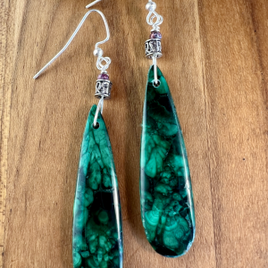 Malachite Staple Earrings