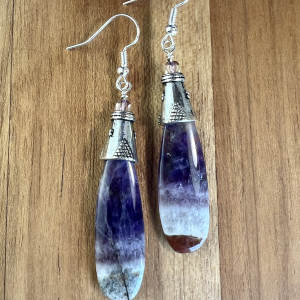 Chevron Amethyst Earring