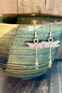 Pewter Dragonfly Earrings