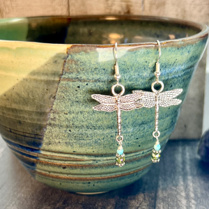 Pewter Dragonfly Earrings