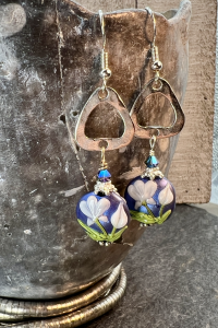 White Orchid Earrings