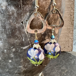 White Orchid Earrings